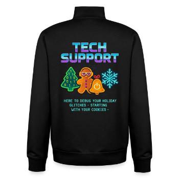 Lustiger Technischer Support Debug Weihnachten - Unisex Organic Zip Sweatshirt von Stanley/Stella - Schwarz - Hinten - AI Model Male 185 light (185cm)