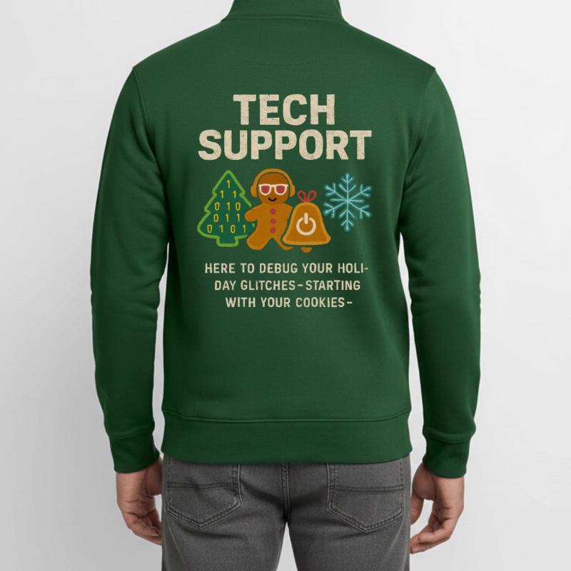 Admin Weihnachtsgeschenk IT Support Debugging Unisex Organic Zip Sweatshirt von Stanley/Stella
