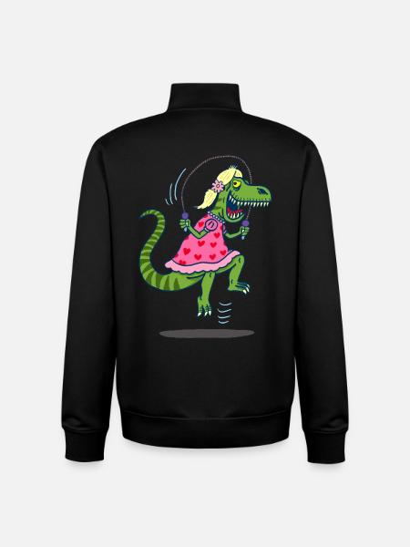 Tyrannosaurus Rex Hunting Ruse - Unisex Organic Zip Sweatshirt by Stanley/Stella - black