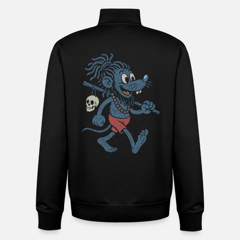 Bandi Coot Baba - Sweat zippé unisexe en coton bio Stanley/Stella - noir