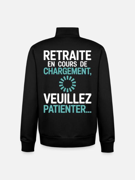 Retreat Loading – Senior Humor - Unisex Organic Zip Sweatshirt by Stanley/Stella - black