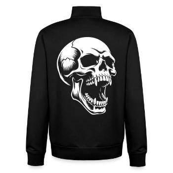 Screaming Skull - Unisex Organic Zip Sweatshirt by Stanley/Stella - black - Back - AI Model Male 185 light (185cm)