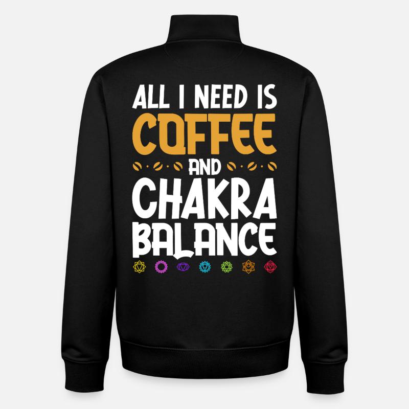 Coffee and energy flow - Unisex Organic Zip Sweatshirt by Stanley/Stella - black