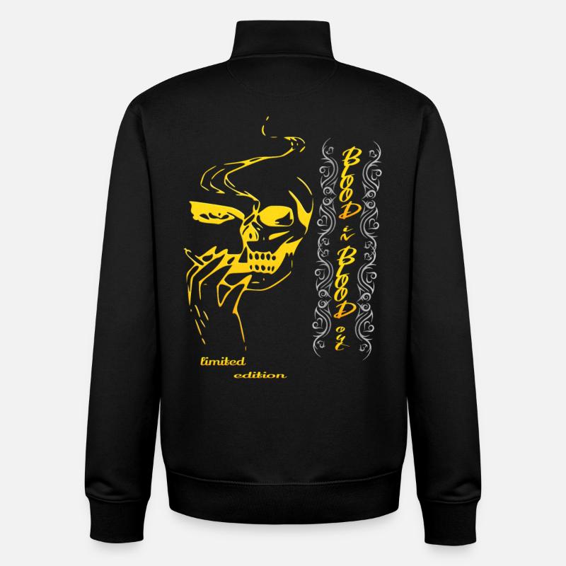 Crâne crâne crâne - Sweat zippé unisexe en coton bio Stanley/Stella - noir