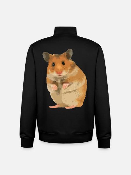 Hamster - Sweat zippé unisexe en coton bio Stanley/Stella - noir