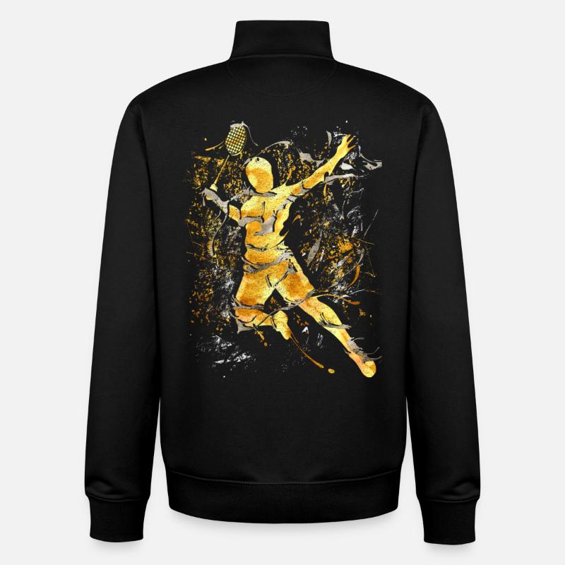 Badminton - Smash - Badminton - Sweat zippé unisexe en coton bio Stanley/Stella - noir