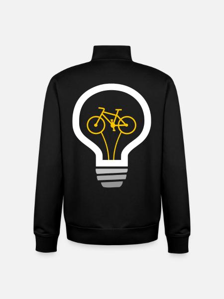 Vélo à Bombilla : Idée verte - Sweat zippé unisexe en coton bio Stanley/Stella - noir