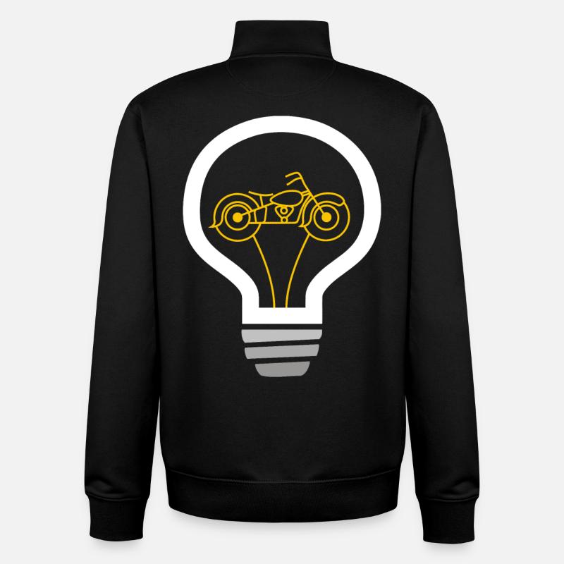 Motorrad-Innenbirne - Unisex Organic Zip Sweatshirt von Stanley/Stella - Schwarz