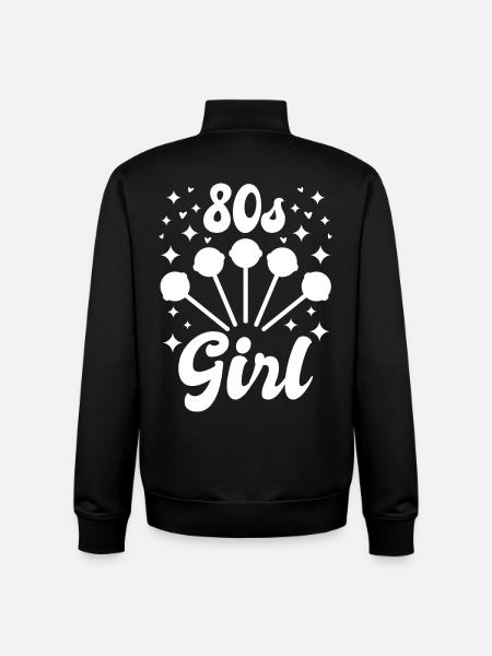 80s Girls - Unisex Organic Zip Sweatshirt by Stanley/Stella - black