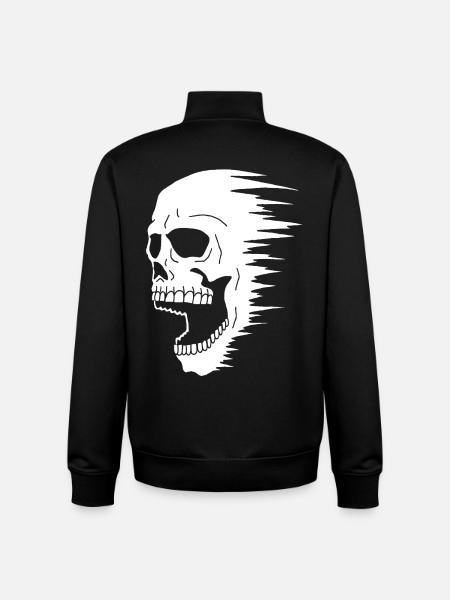 Skull and speed - Unisex Organic Zip Sweatshirt by Stanley/Stella - black