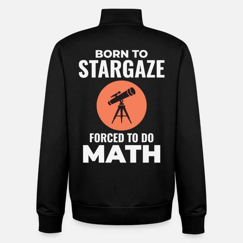 Astronomy Lover Math Design  - Unisex Organic Zip Sweatshirt by Stanley/Stella - black