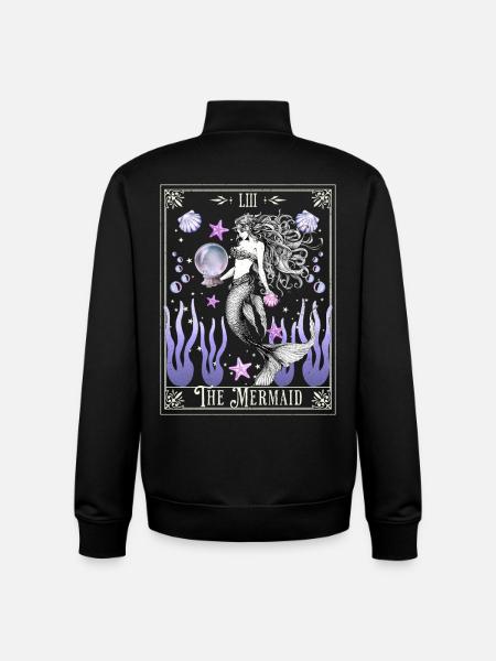 The Mermaid Mystical Tarot - Unisex Organic Zip Sweatshirt by Stanley/Stella - black