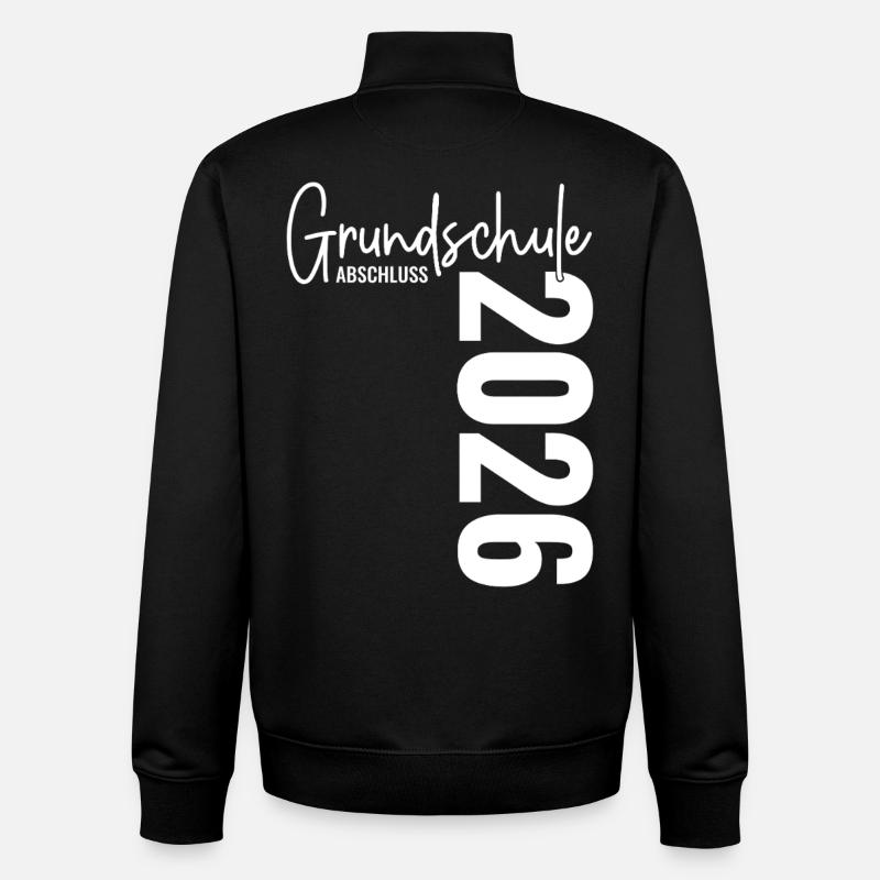 Graduation 2026 Primary School - Unisex Organic Zip Sweatshirt by Stanley/Stella - black