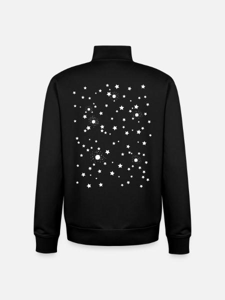 Starry Sky Space Stars - Unisex Organic Zip Sweatshirt by Stanley/Stella - black