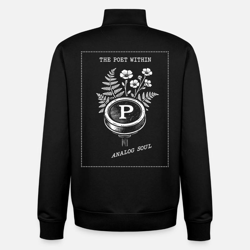 Der Poet In Dir. Analog Seele - Unisex Organic Zip Sweatshirt von Stanley/Stella - Schwarz