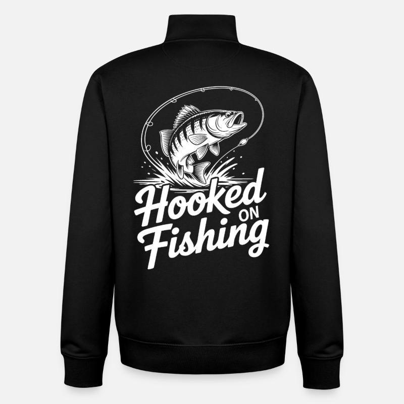 Accroché au saut de poisson - Sweat zippé unisexe en coton bio Stanley/Stella - noir