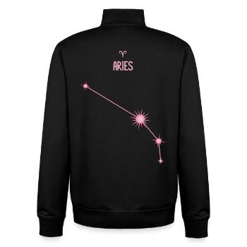 Widder-Tierkreiszeichen Sternbild Pastellrosa - Unisex Organic Zip Sweatshirt von Stanley/Stella - Schwarz - Hinten - AI Model Male 185 light (185cm)