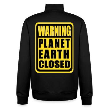 Planet Erde geschlossen - Unisex Organic Zip Sweatshirt von Stanley/Stella - Schwarz - Hinten - AI Model Male 185 light (185cm)