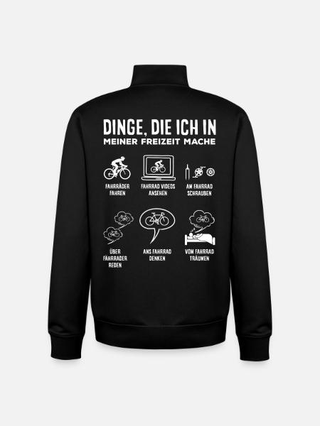 Fahrrad Freizeit Radfahrer Lustiger Spruch - Unisex Organic Zip Sweatshirt von Stanley/Stella - Schwarz