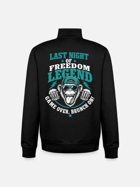 Last Night Of Freedom Legend JGA - Unisex Organic Zip Sweatshirt by Stanley/Stella - black