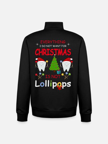 Teeth and sweets - Unisex Organic Zip Sweatshirt by Stanley/Stella - black