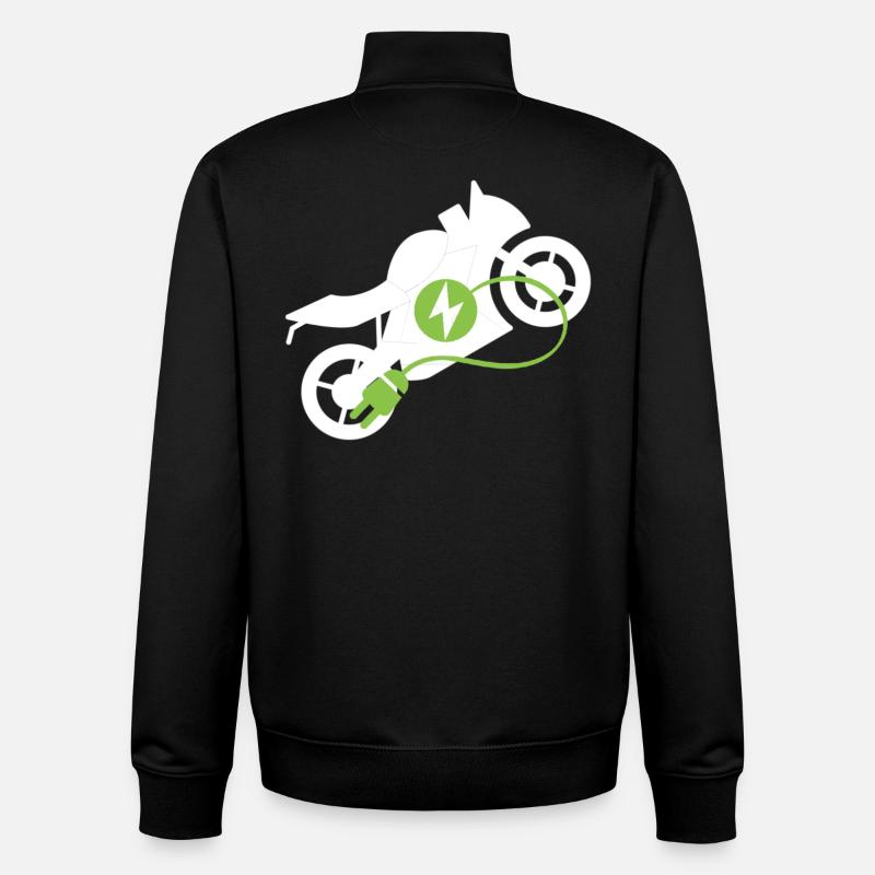  Elektrisches Motorrad Design - Unisex Organic Zip Sweatshirt von Stanley/Stella - Schwarz