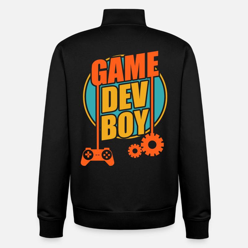 Game Developer Boy - Unisex Organic Zip Sweatshirt by Stanley/Stella - black