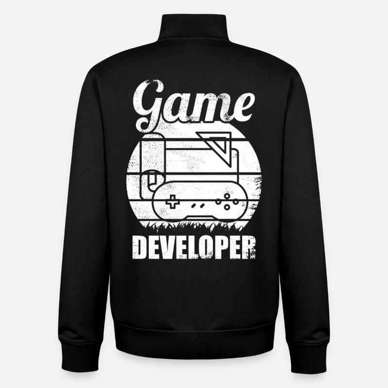 Games Developer - Unisex Organic Zip Sweatshirt by Stanley/Stella - black