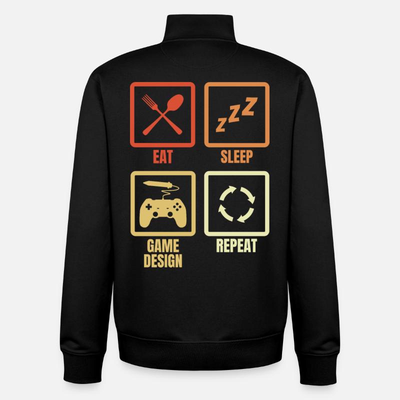 Game Designer Zeitplan - Unisex Organic Zip Sweatshirt von Stanley/Stella - Schwarz