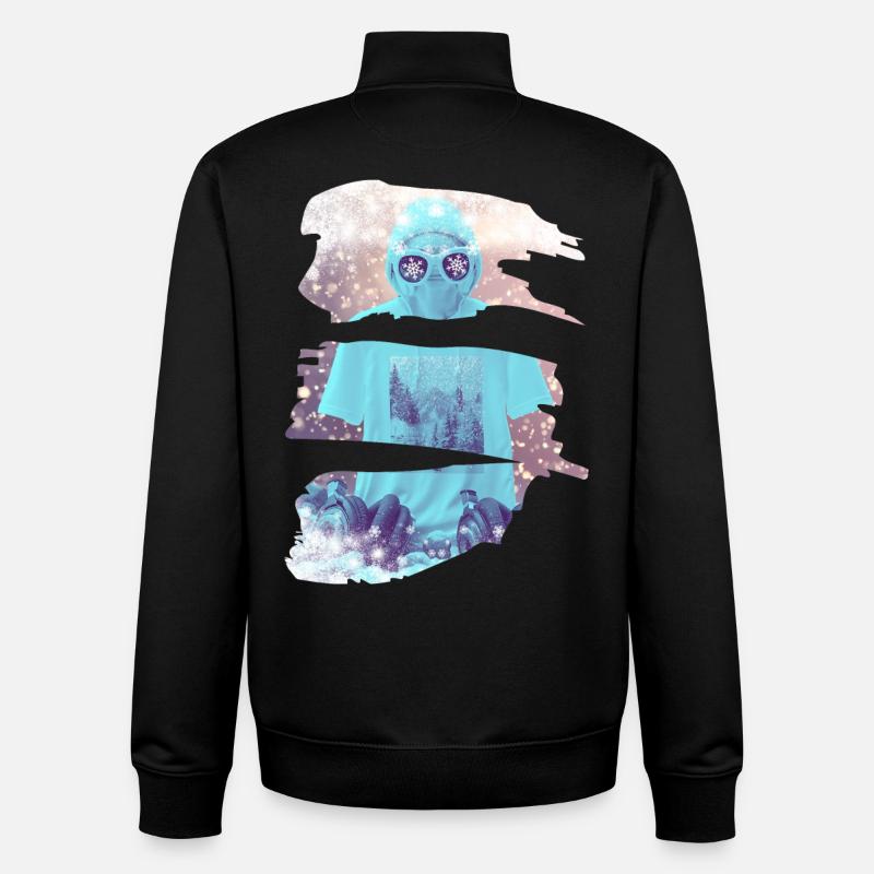 Es schneit - Unisex Organic Zip Sweatshirt von Stanley/Stella - Schwarz
