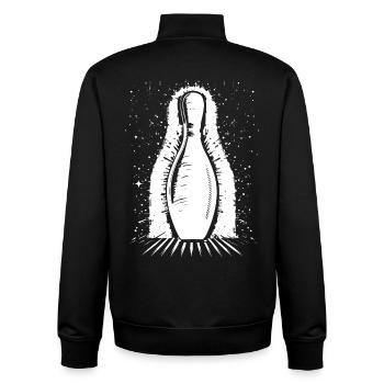 Bowling Pin - Unisex Organic Zip Sweatshirt by Stanley/Stella - black - Back - AI Model Male 185 light (185cm)