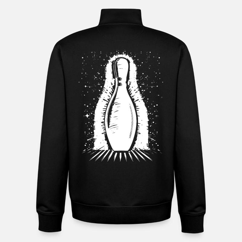 Quille de bowling - Sweat zippé unisexe en coton bio Stanley/Stella - noir