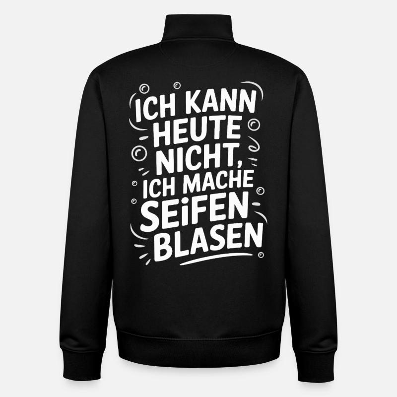 Conception motivante avec police manuscrite - Sweat zippé unisexe en coton bio Stanley/Stella - noir