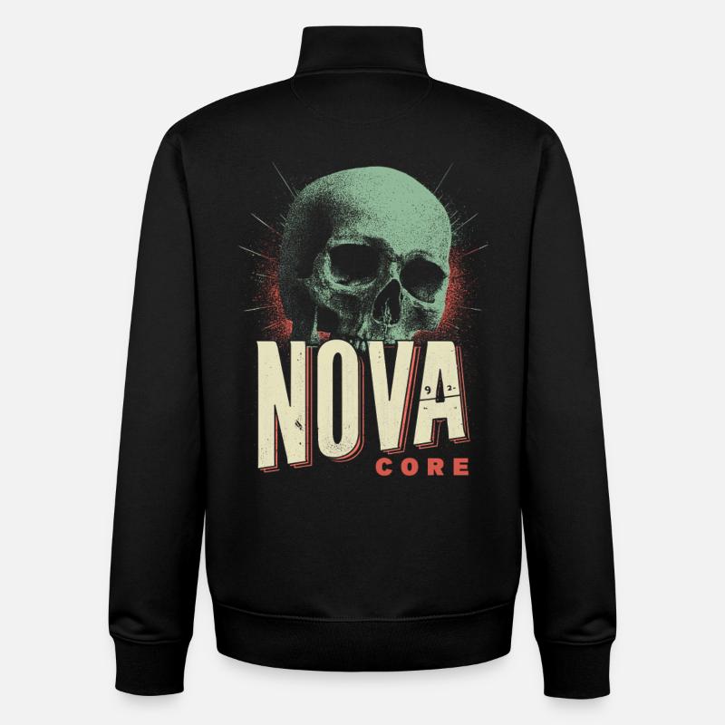 Nova Core Schädel - Unisex Organic Zip Sweatshirt von Stanley/Stella - Schwarz