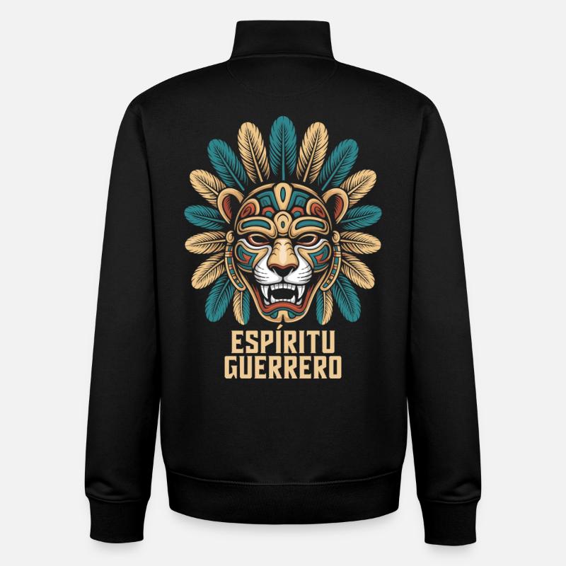 Espiritu Guerrero Aztec Mexican Pride - Sweat zippé unisexe en coton bio Stanley/Stella - noir