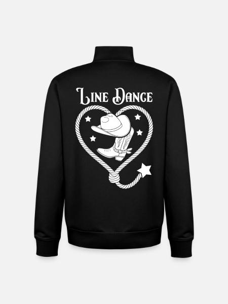 Line Dance Heart Lasso - Unisex Organic Zip Sweatshirt by Stanley/Stella - black