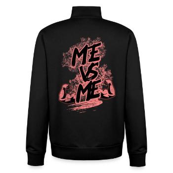 Me VS Me - Unisex Organic Zip Sweatshirt by Stanley/Stella - black - Back - AI Model Male 185 light (185cm)