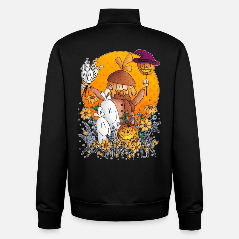 Ugo - die Kürbis-Parade / - Unisex Organic Zip Sweatshirt von Stanley/Stella - Schwarz