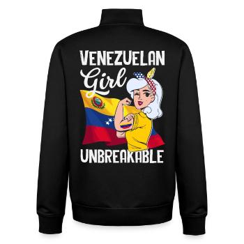 Drapeau du Venezuela Fierté & Maison Venezuela - Sweat zippé unisexe en coton bio Stanley/Stella - noir - Dos - AI Model Male 185 light (185cm)