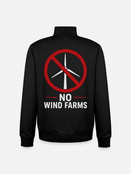 Keine Windparks - Nein zu Windturbinen - Unisex Organic Zip Sweatshirt von Stanley/Stella - Schwarz