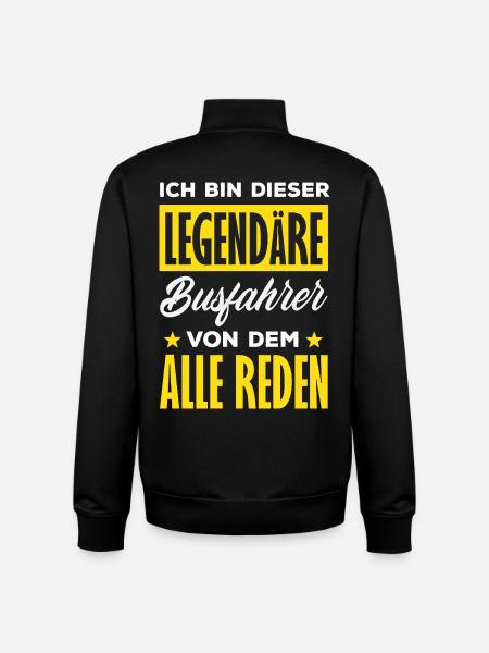 Legendärer Busfahrer Alle Reden - Unisex Organic Zip Sweatshirt von Stanley/Stella - Schwarz