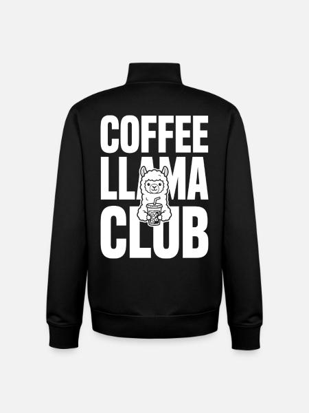 Coffee Llama Club – Eiskaffee - Unisex Organic Zip Sweatshirt von Stanley/Stella - Schwarz