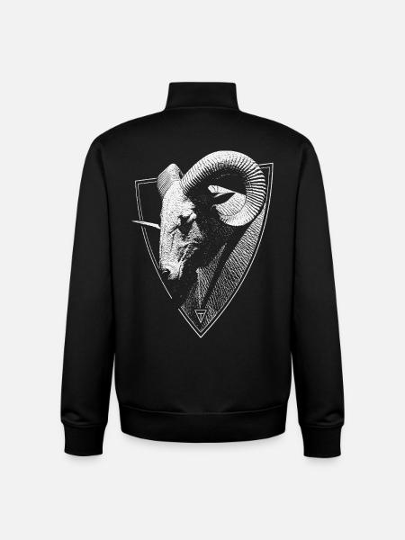 Widderkopf im Wappen - Unisex Organic Zip Sweatshirt von Stanley/Stella - Schwarz