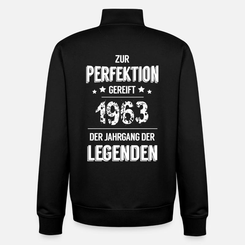 Legenden 1963 - Unisex Organic Zip Sweatshirt von Stanley/Stella - Schwarz