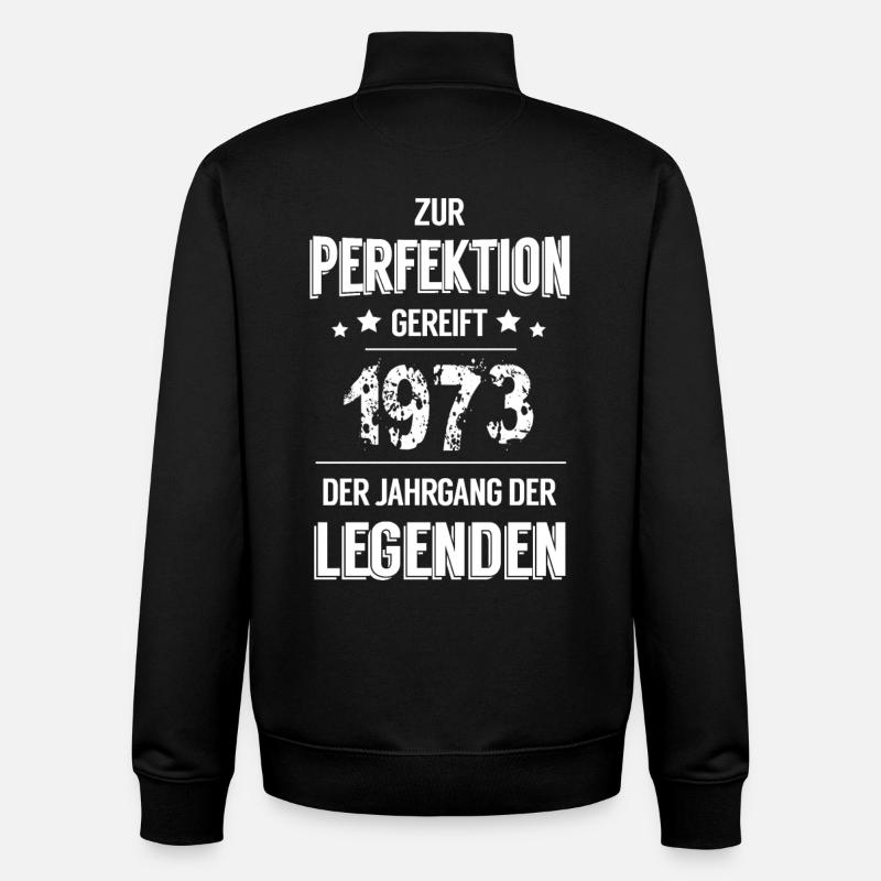 Legenden 1973 - Unisex Organic Zip Sweatshirt von Stanley/Stella - Schwarz