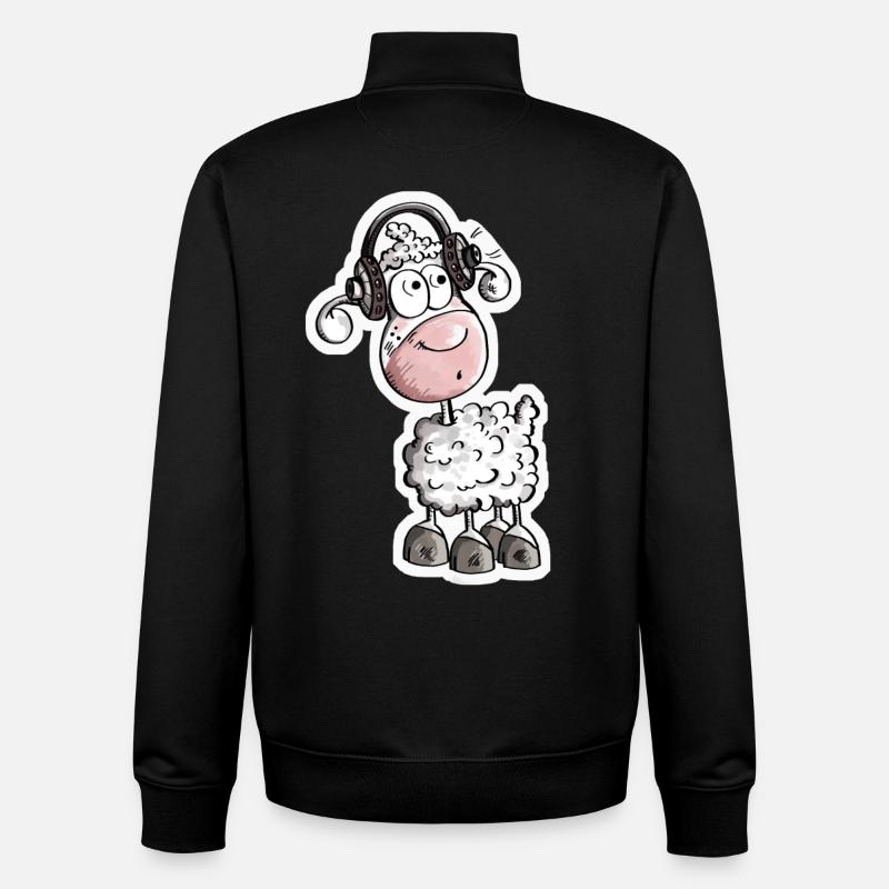 Schaf mag Musik - Schafe - Lamm - Bock - Schafbock - Unisex Organic Zip Sweatshirt von Stanley/Stella - Schwarz