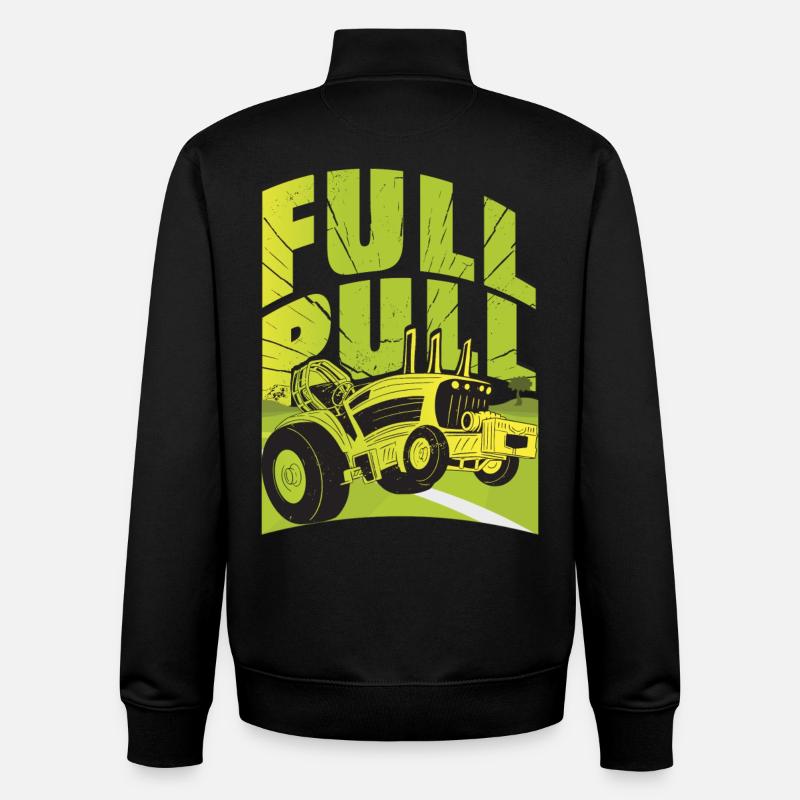 Tractor Pulling - Unisex Organic Zip Sweatshirt by Stanley/Stella - black