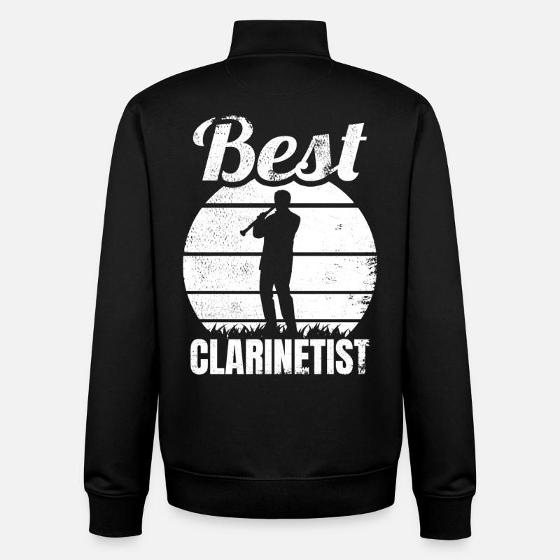 Meilleur clarinettiste - Sweat zippé unisexe en coton bio Stanley/Stella - noir