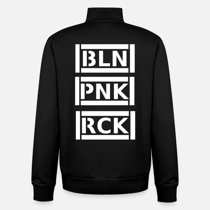 Punkrock Berlin - Unisex Organic Zip Sweatshirt von Stanley/Stella - Schwarz