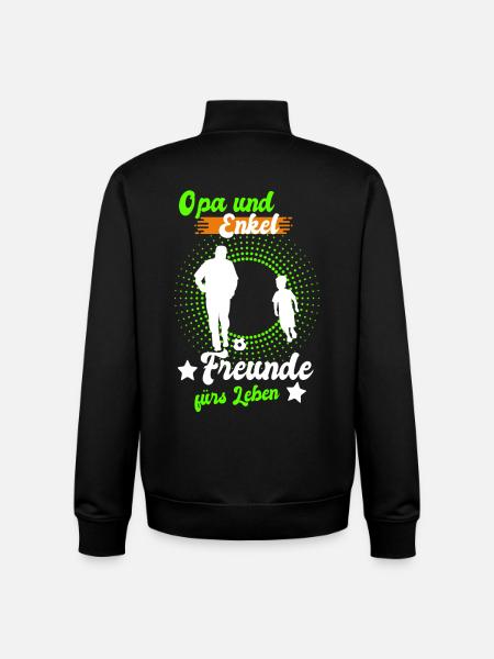 Opa und Enkel Freunde - Unisex Organic Zip Sweatshirt von Stanley/Stella - Schwarz